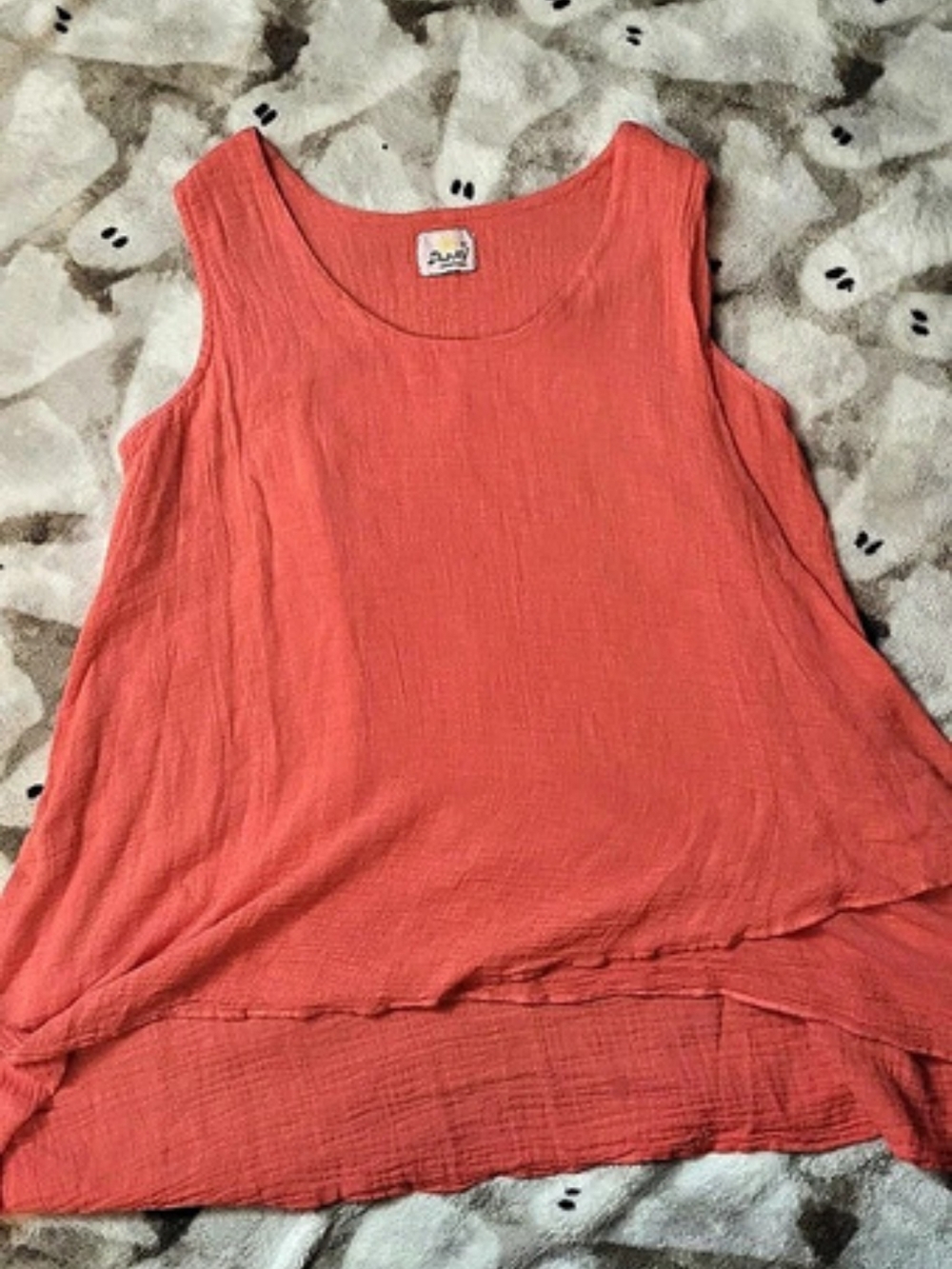 Dunes Relaxed Fashion Coral Tunic Top Like New